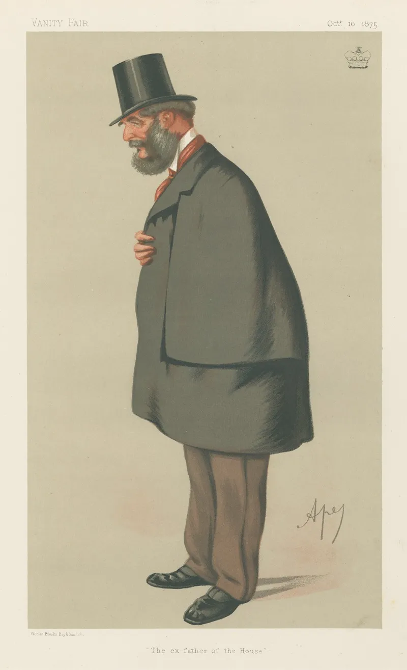 Politicians The Ex Father Of The House Lord Forester October 16 1875 by Carlo Pellegrini - Canvas Print