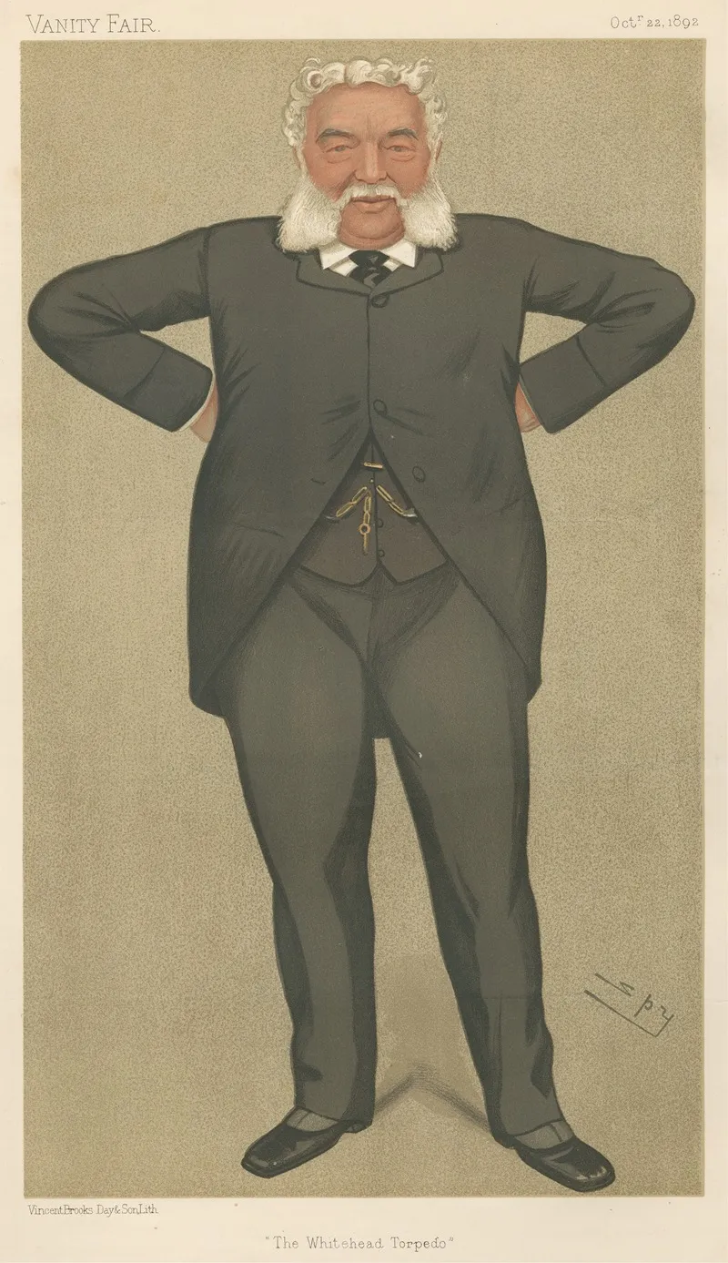 Politicians The Whitehead Torpedo Mr John William Maclure 22 October 1892 by Leslie Matthew Ward - Canvas Print