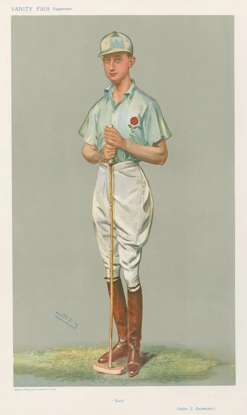 Polo Players Buck Mr Walter S Buckmaster 4 September 1907 by Leslie Matthew Ward - Canvas Print