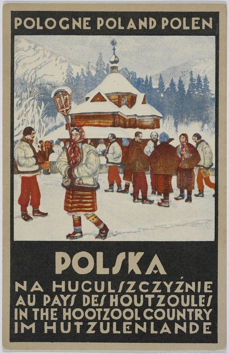 Polska Na Huculszczyznie Pologne Au Pays Des Houtzoules by Wydawnictwo Ministerstwa Komunikacji - Canvas Print