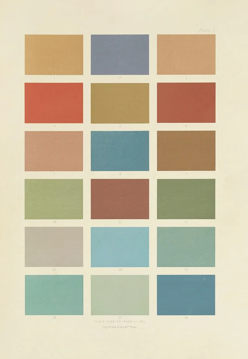 Polychromatic Decoration As Applied To Buildings In The Mediaeval Styles Pl 01 by George Ashdown Audsley - Canvas Print