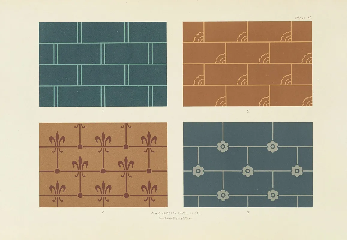 Polychromatic Decoration As Applied To Buildings In The Mediaeval Styles Pl 02 by George Ashdown Audsley - Canvas Print
