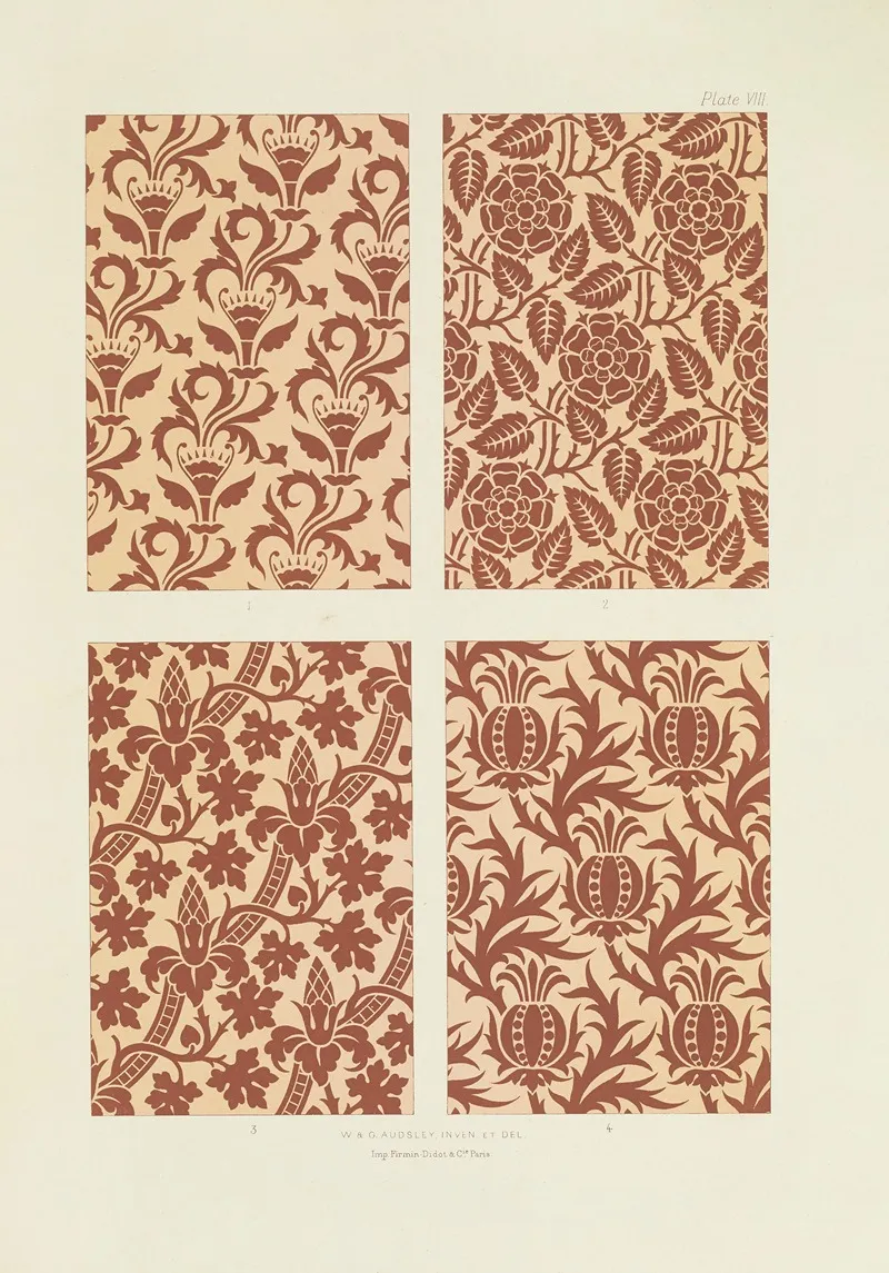 Polychromatic Decoration As Applied To Buildings In The Mediaeval Styles Pl 08 by George Ashdown Audsley - Canvas Print