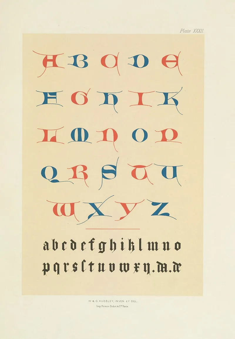 Polychromatic Decoration As Applied To Buildings In The Mediaeval Styles Pl 32 by George Ashdown Audsley - Canvas Print