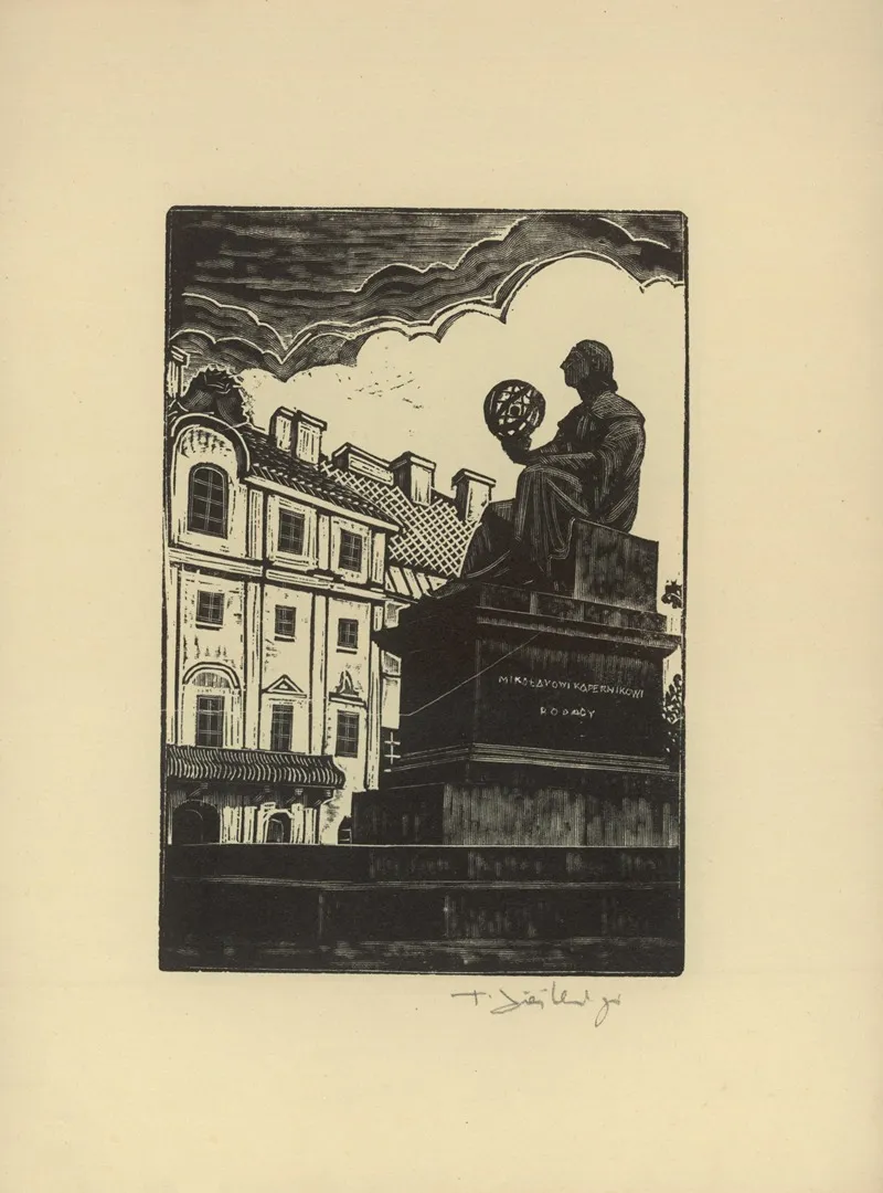 Pomnik Kopernika by Tadeusz Cieślewski - Canvas Print