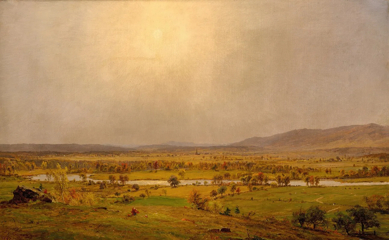 Pompton Plains New Jersey 2 by Jasper Francis Cropsey - Canvas Print