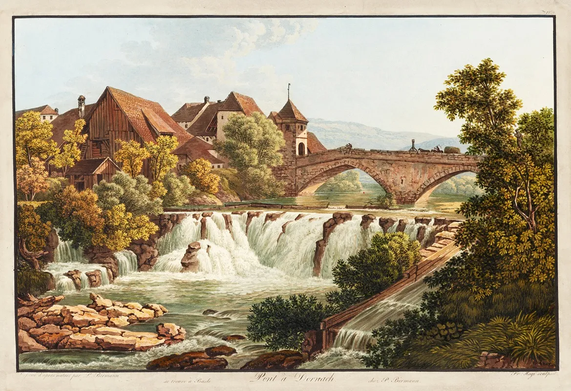 Pont A Dornach by Peter Birmann - Canvas Print