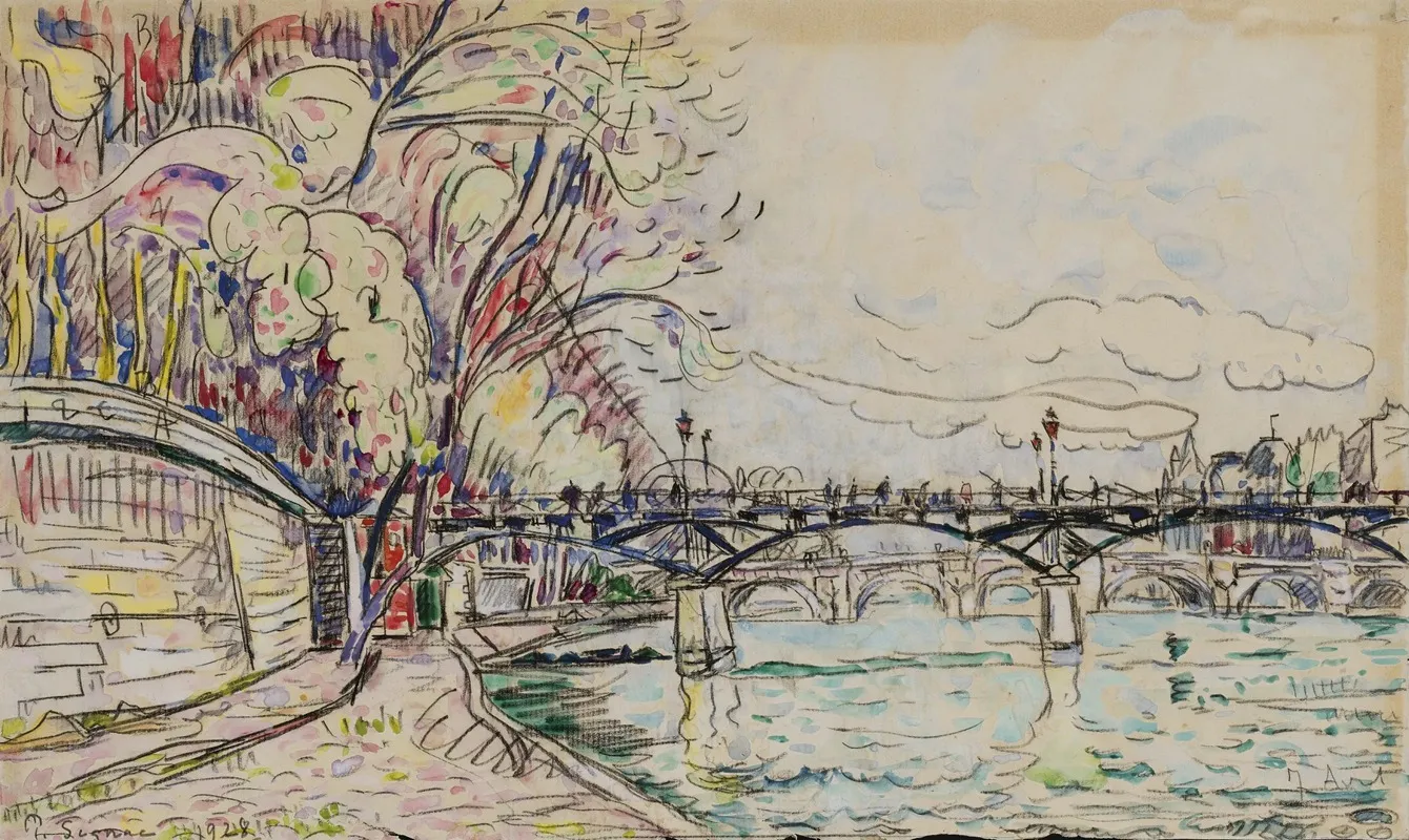 Pont Des Arts 3 by Paul Signac - Canvas Print
