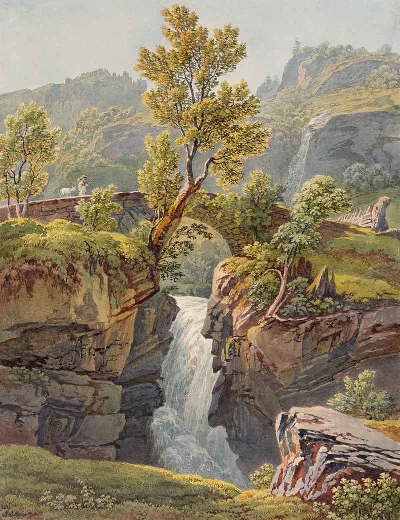 Pont Du Richenbach Canton Berne Suiss by Jacques Henri Juillerat - Canvas Print