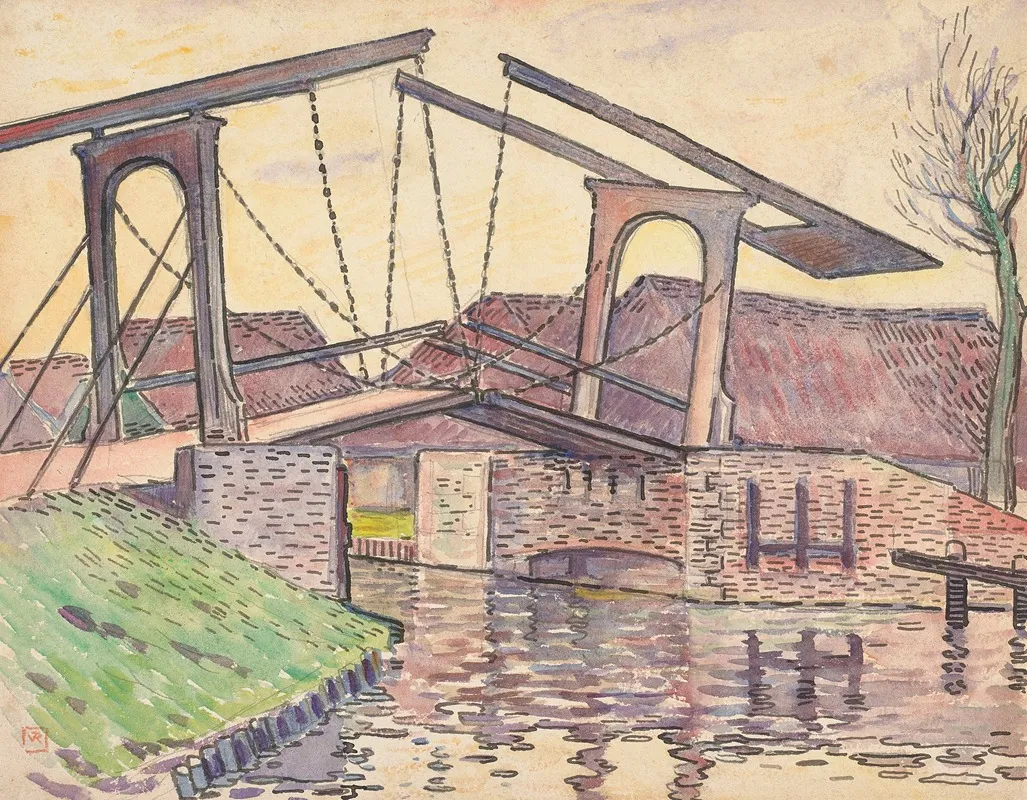 Pont En Hollande by Theo van Rysselberghe - Canvas Print