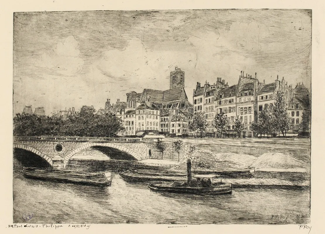 Pont Louis Philippe by Pierre-Marcel Roy - Canvas Print