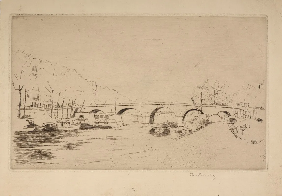 Pont Marie In Paris by Józef Pankiewicz - Canvas Print