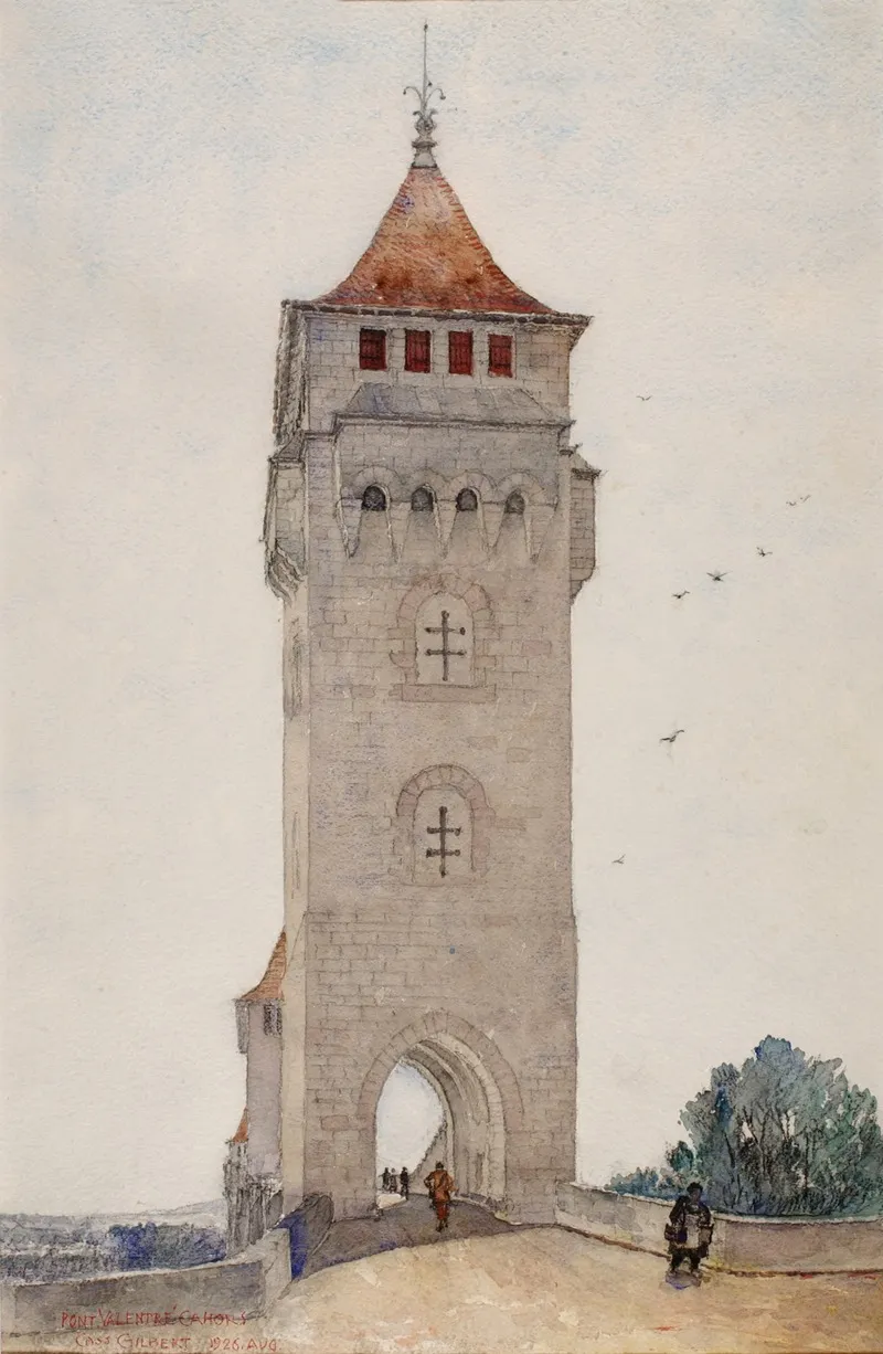 Pont Valentre Cahors by Cass Gilbert - Canvas Print