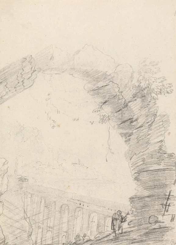 Ponte Delle Torri Seen Through An Arch by Richard Wilson - Canvas Print