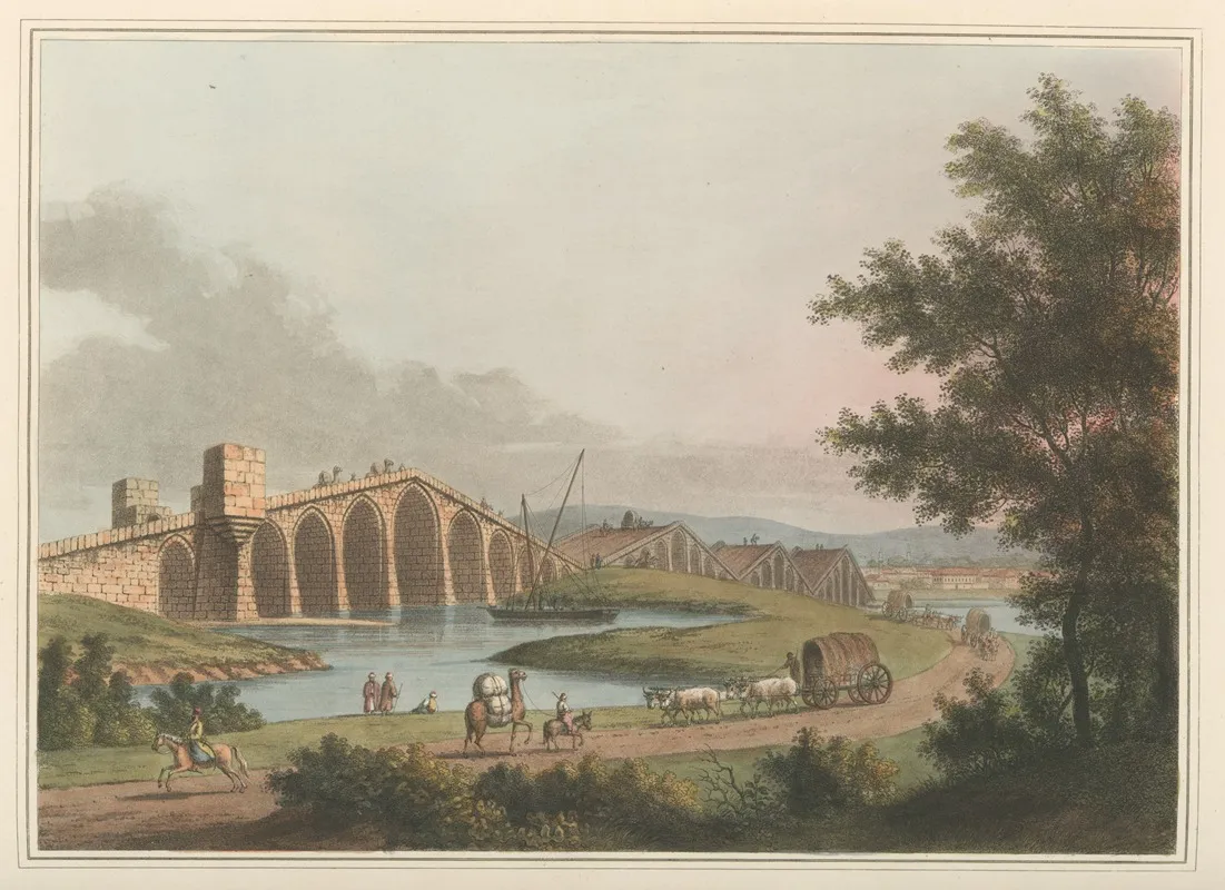 Ponte Grande by Luigi Mayer - Canvas Print