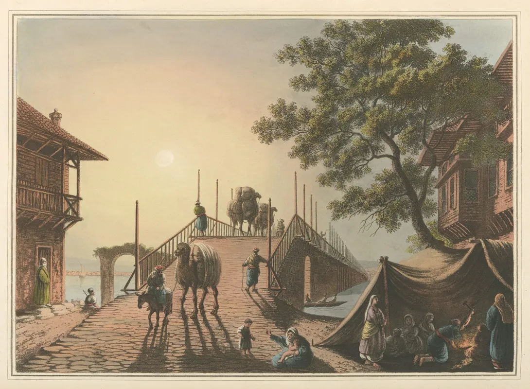 Ponte Piccolo by Luigi Mayer - Canvas Print