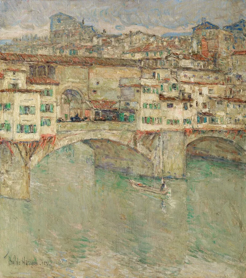 Ponte Vecchio by Childe Hassam - Canvas Print