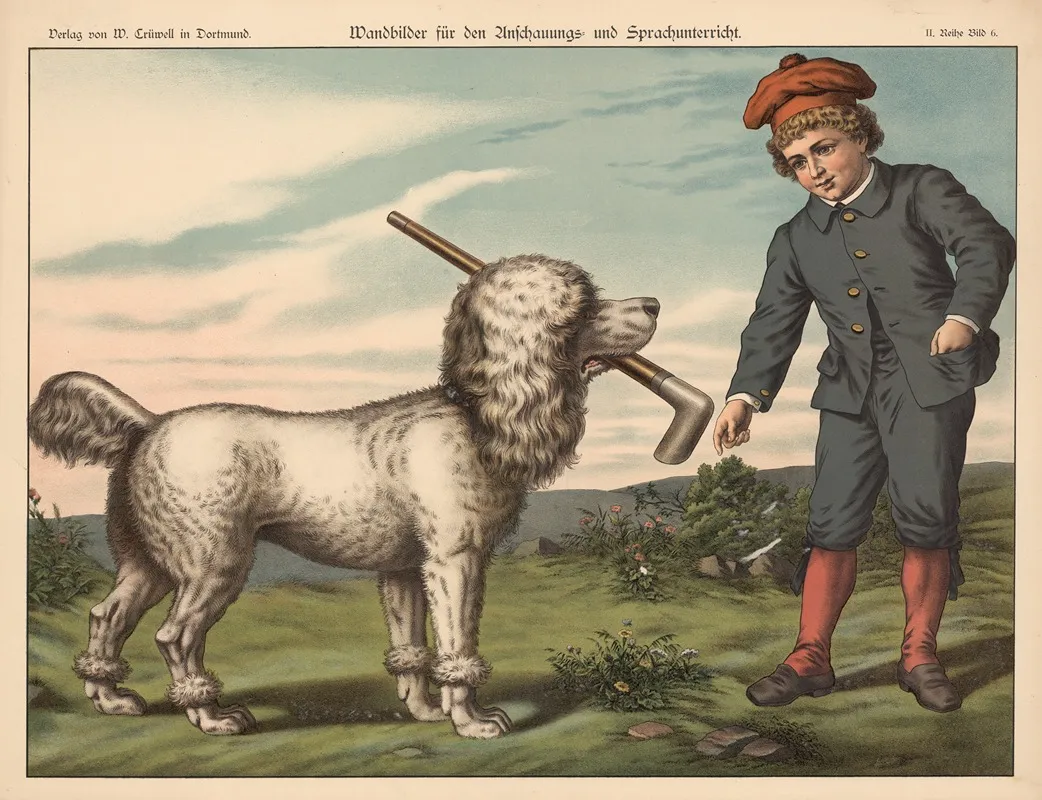 Poodle 6 by W. Crüwell - Canvas Print