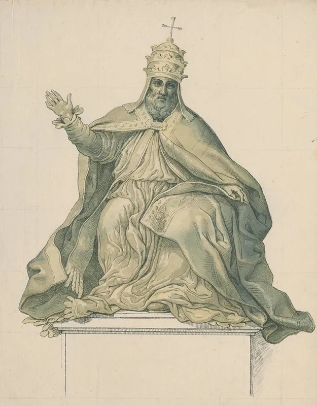 Pope Paul Iii Sculpture On His Tomb In St Peters