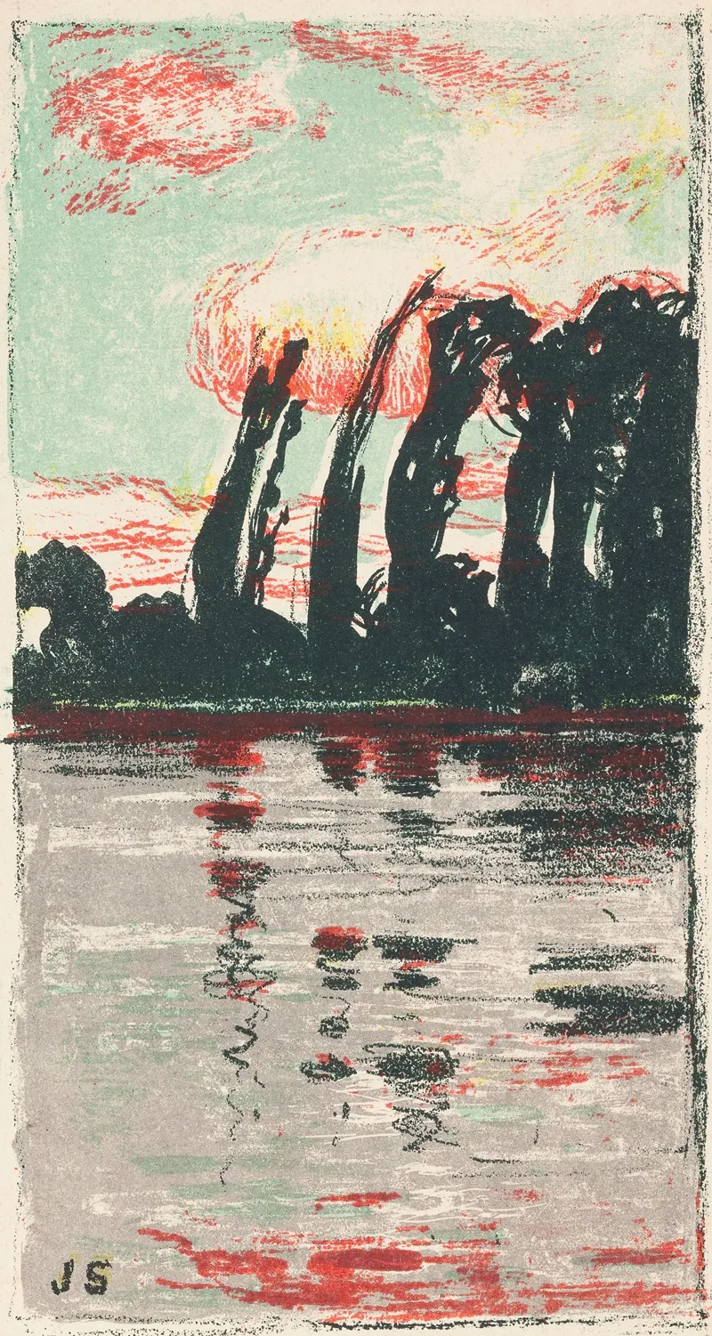 Poplars 5 by Jan Stanisławski - Canvas Print