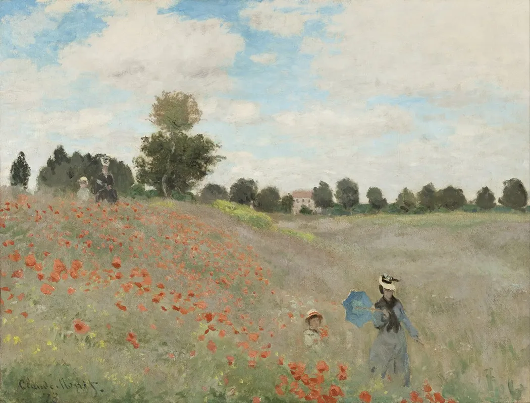 Poppy Field by Claude Monet - Canvas Print