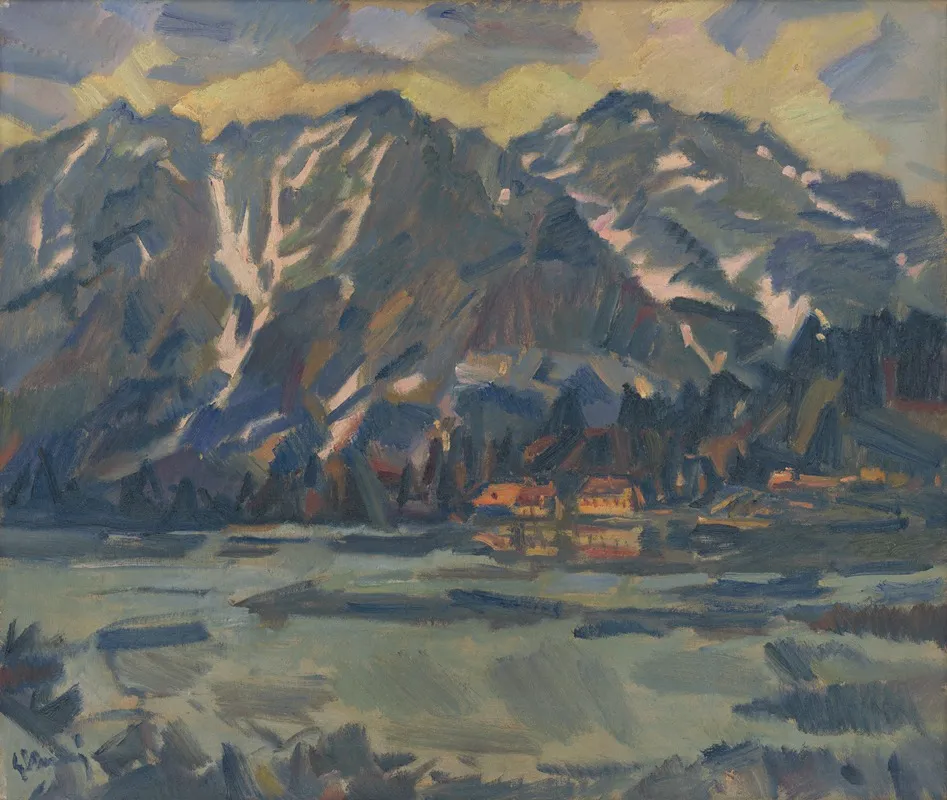 Popradske Pleso Lake by Gustáv Mallý - Canvas Print