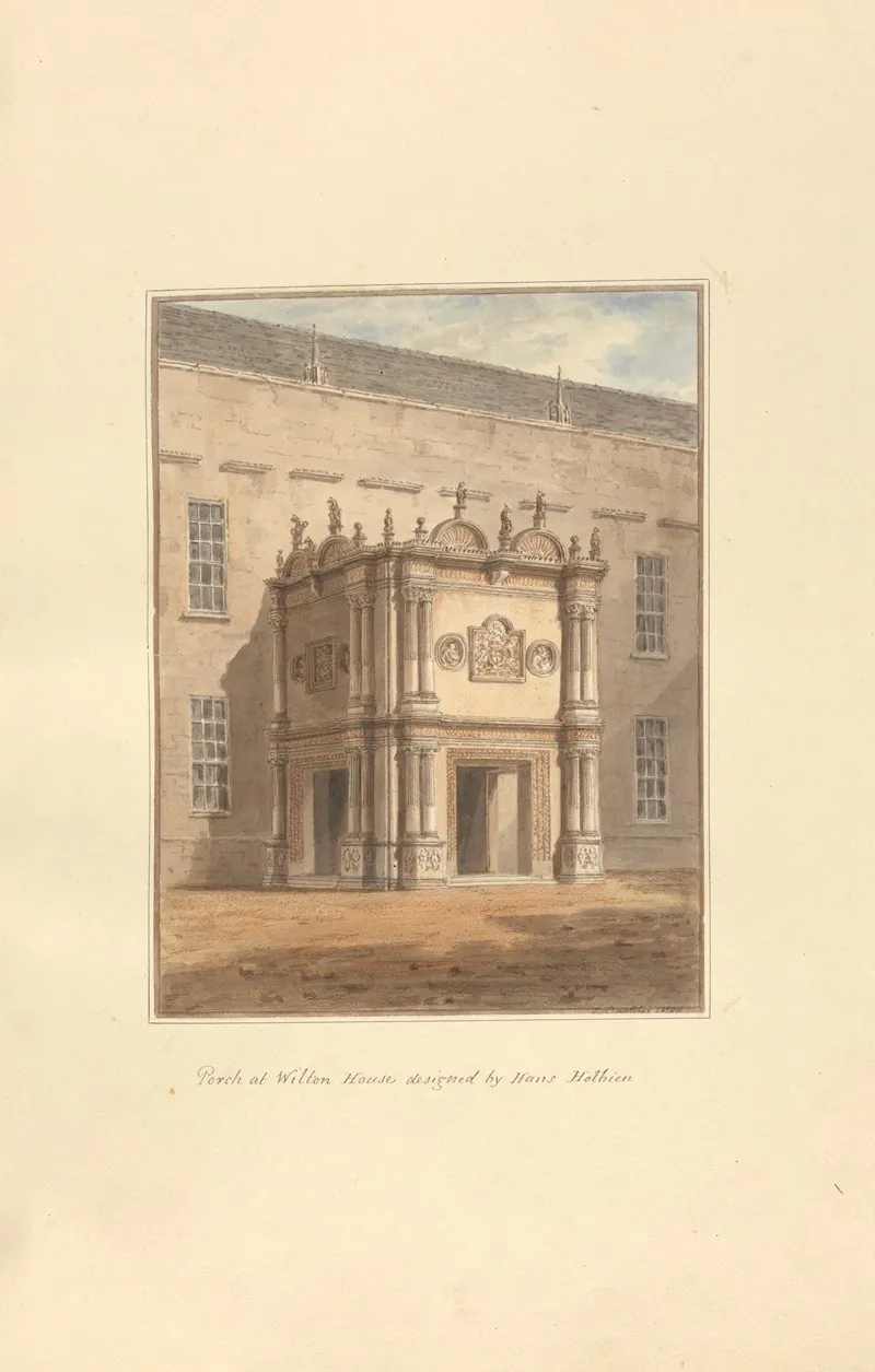 Porch At Wilton House Designed By Hans Holbein by John Buckler - Canvas Print