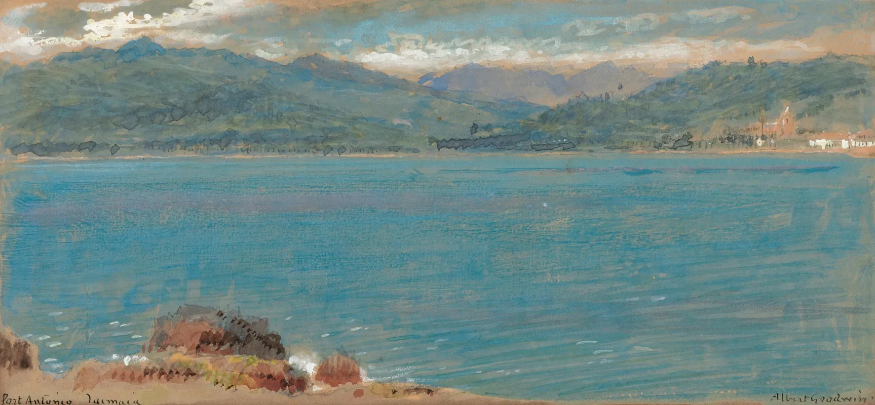 Port Antonio Jamaica And St Lucia by Albert Goodwin - Canvas Print