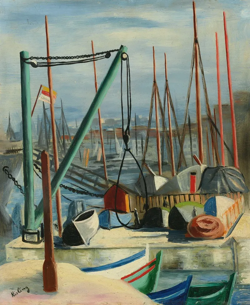 Port De Marseille by Moïse Kisling - Canvas Print