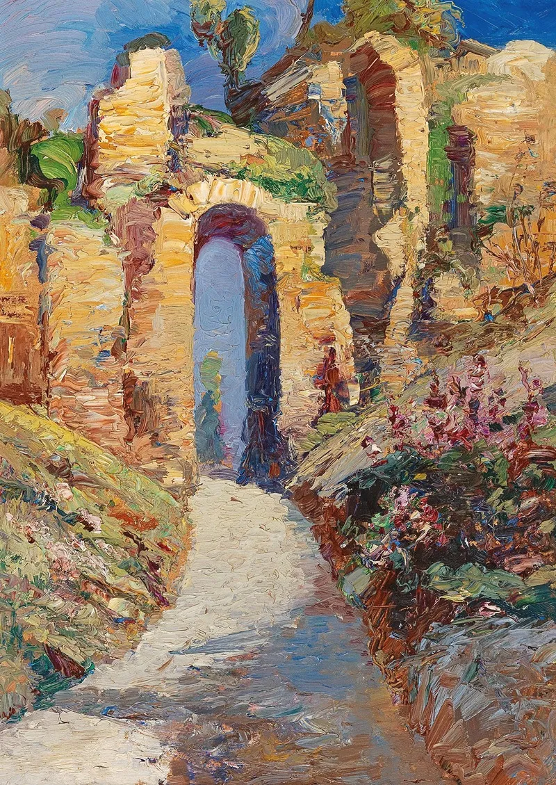 Porta Cumae by Leontine von Littrow - Canvas Print