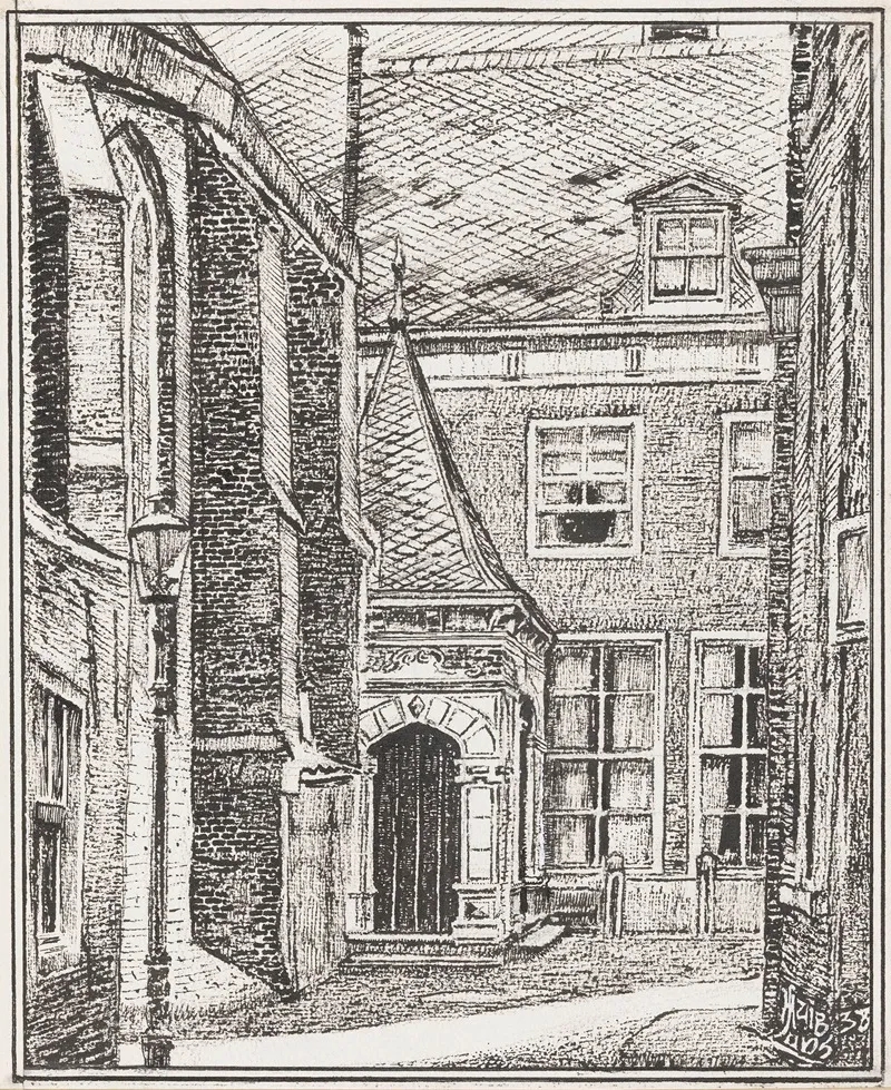 Portaal Van De Sint Gommaruskerk Te Enkhuizen by Huib Luns - Canvas Print