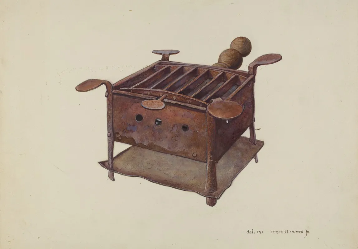 Portable Charcoal Stove by Ernest A. Towers, Jr. - Canvas Print