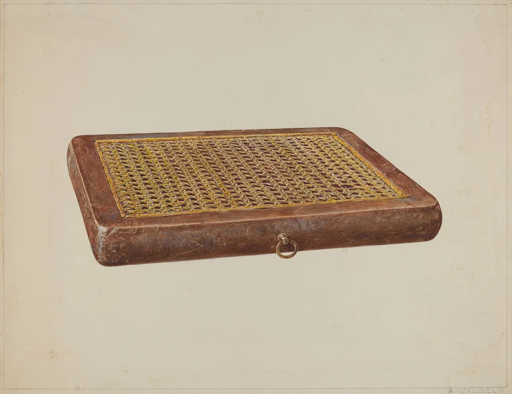 Portable Seat by Alfred Walbeck - Canvas Print