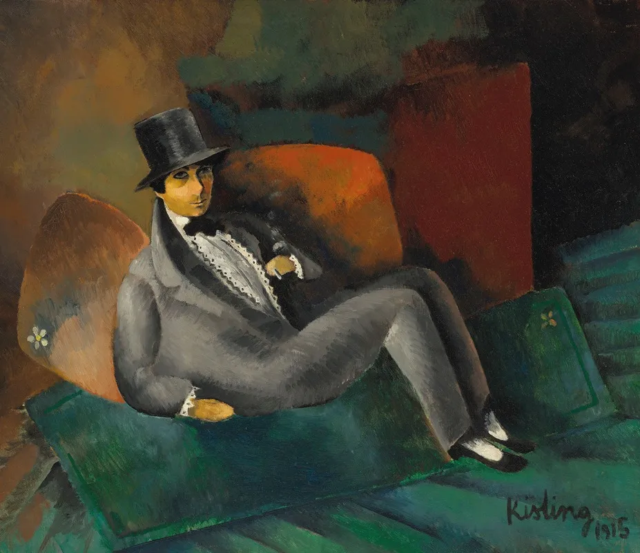 Portait De Francis De Miomandre by Moïse Kisling - Canvas Print