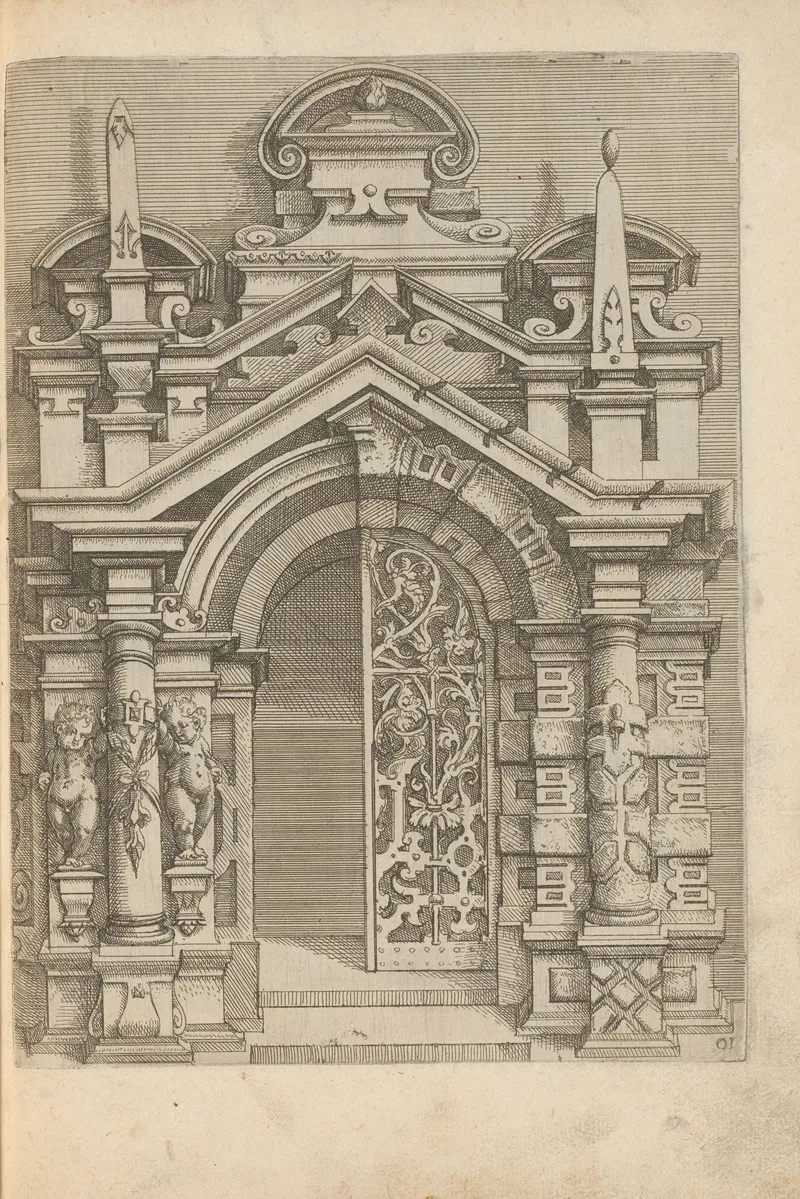 Portal With Various Ornaments by Wendel Dietterlin - Canvas Print