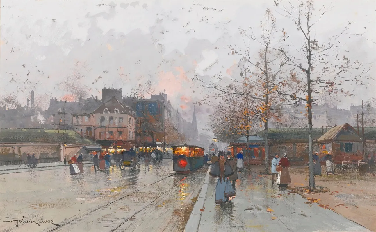 Porte De Chatillon by Eugène Galien-Laloue - Canvas Print