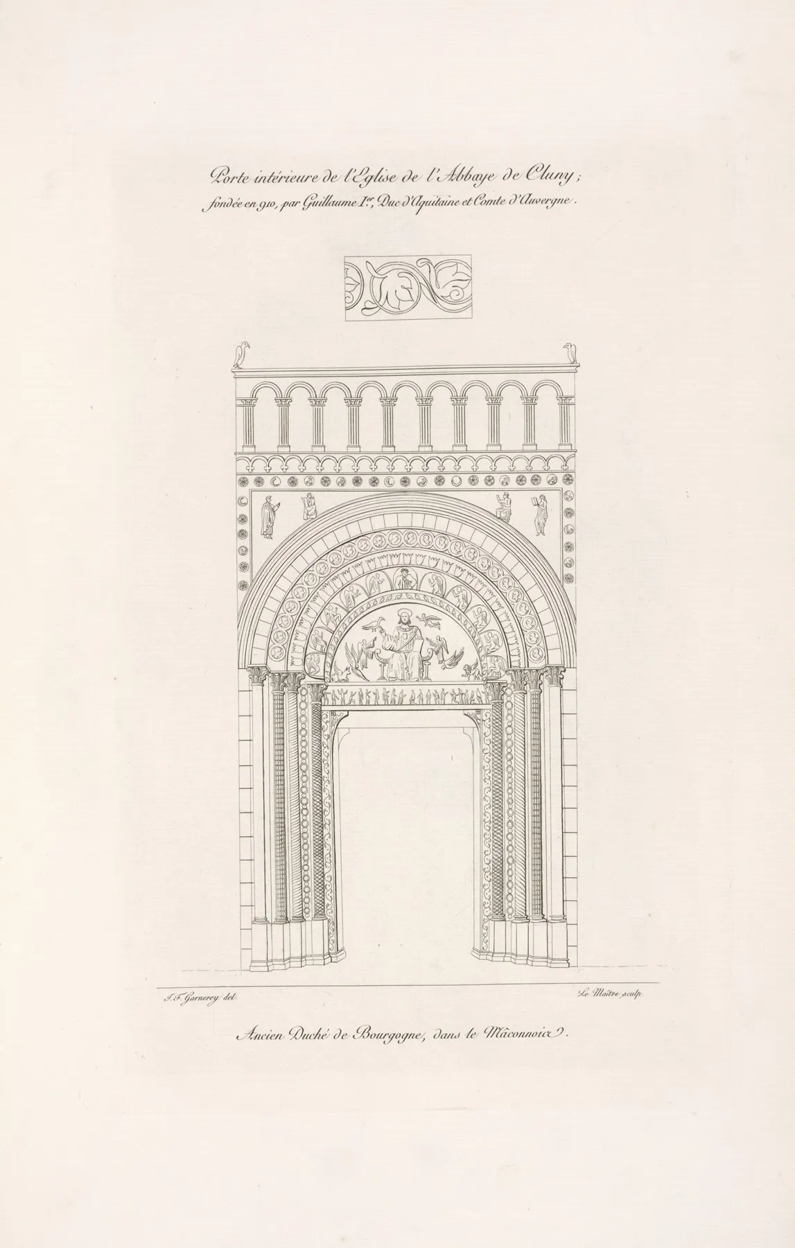 Porte Interieure De Leglise De Labbaye De Cluny Fondee En 910 Par Guillaume Ier Duc Daquitaine Et Comte Dauvergne