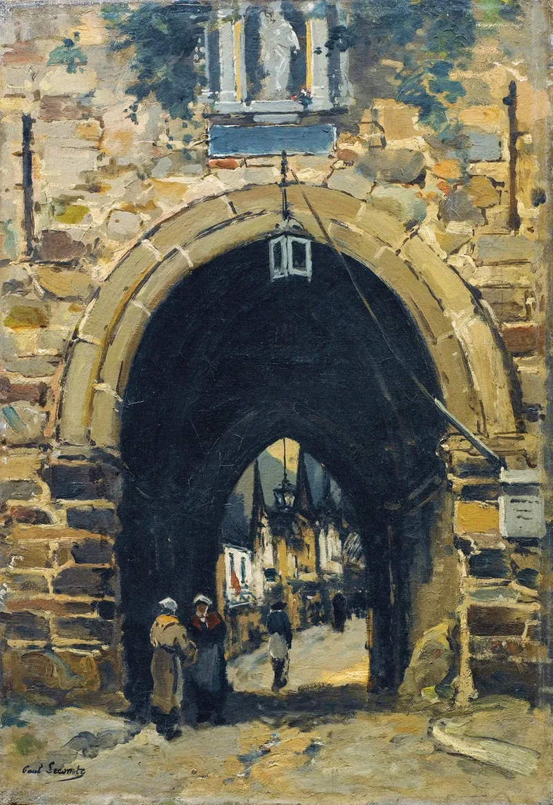 Porte Medievale A Dinan by Paul Lecomte - Canvas Print