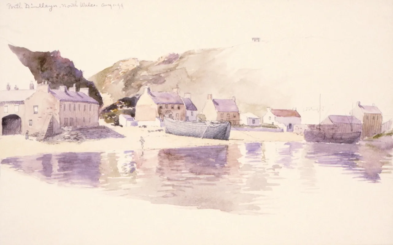 Porth Dinlleyn North Wales by George Elbert Burr - Canvas Print