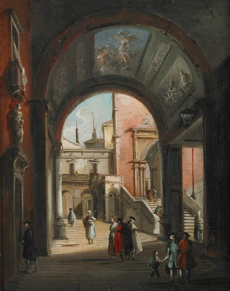 Portikus by Giuseppe Bernardino Bison - Canvas Print