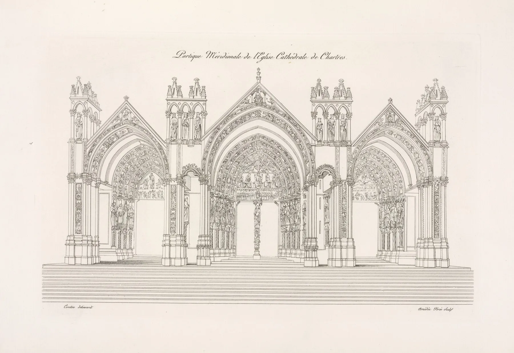 Portique Meridionale De Leglise Cathedrale De Chartres