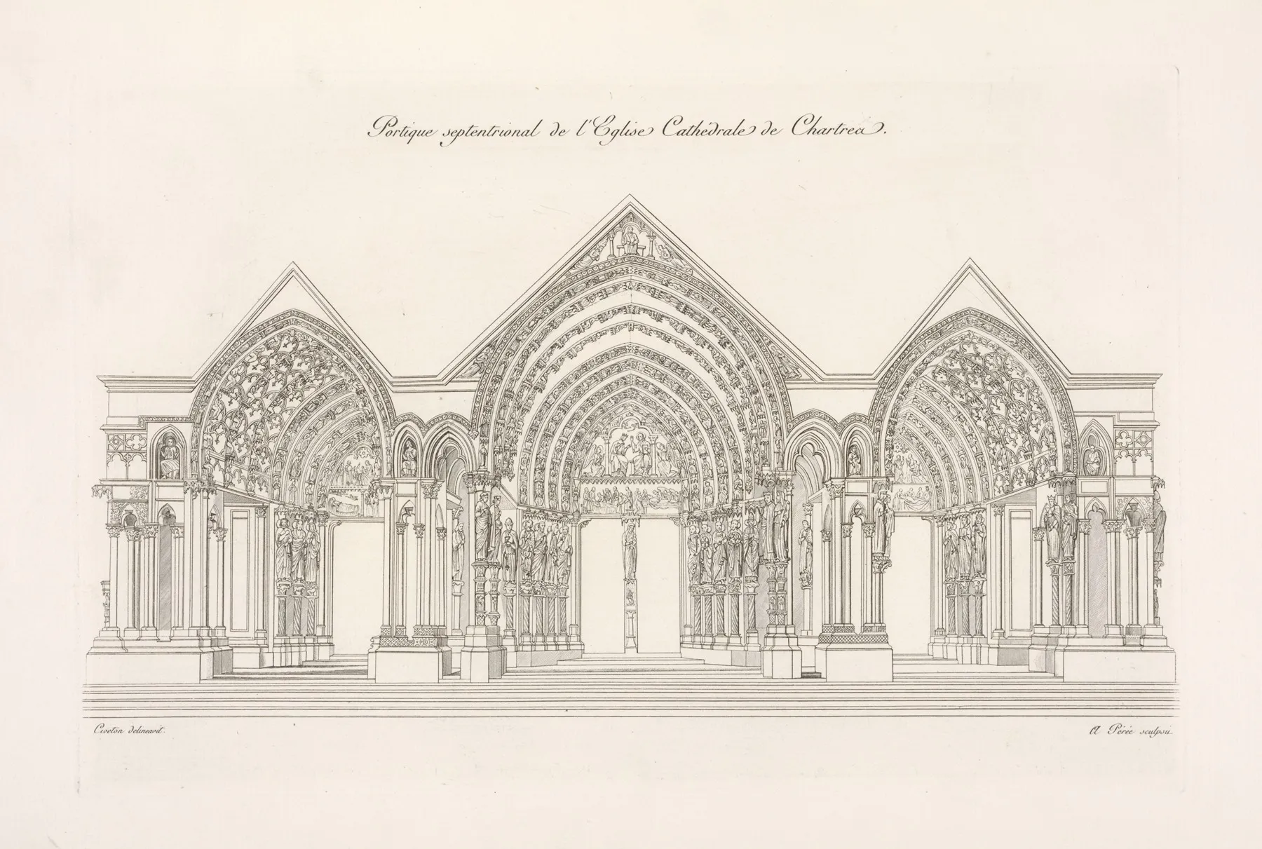 Portique Septentrional De Leglise Cathedrale De Chartres