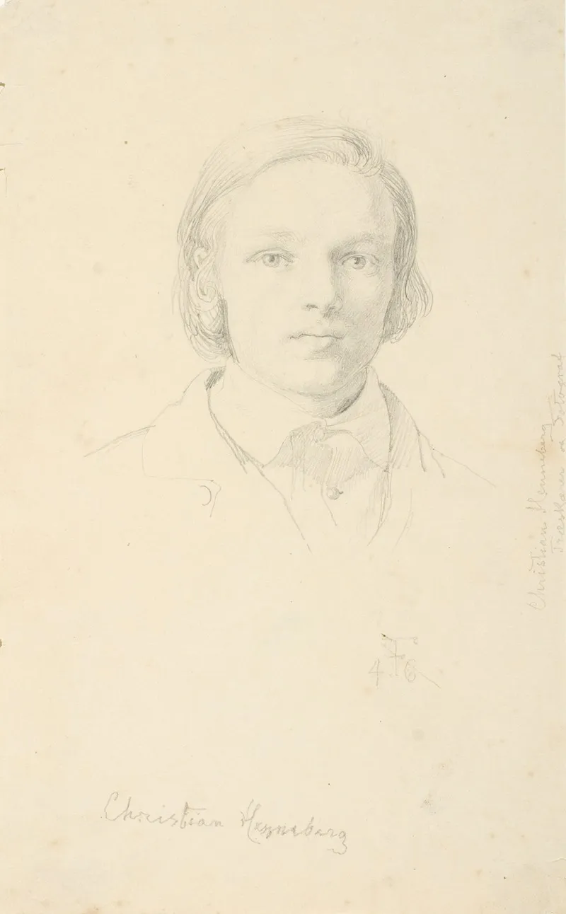 Portraet Af Christian Henneberg by Lorenz Frølich - Canvas Print