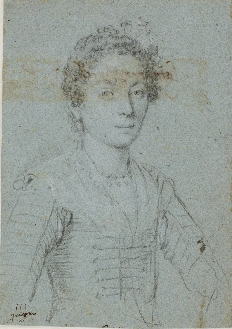 Portraet Af En Kvinde Halvfigur