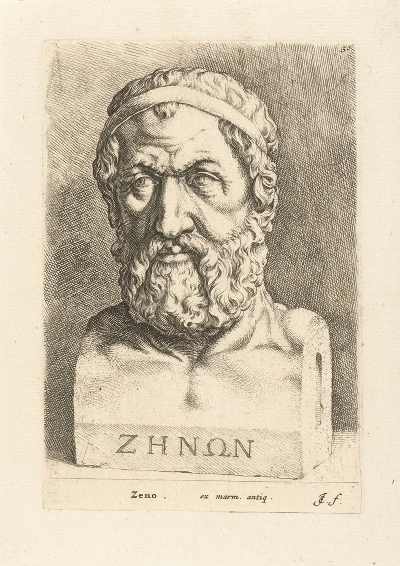 Portrait Bust Of Zeno 2 by Jan de Bisschop - Canvas Print