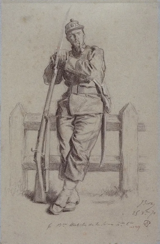 Portrait Darmand Templier En Uniforme De Mobile