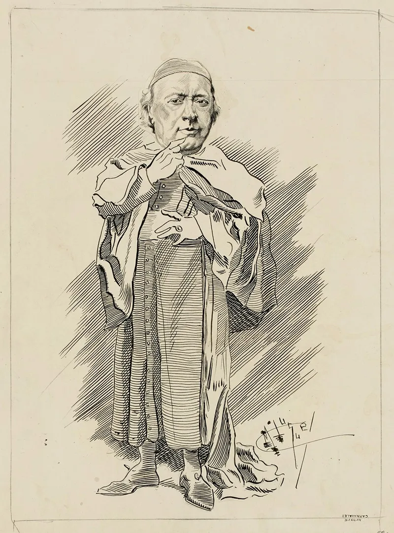 Portrait De Charles Emile Freppel by Manuel Luque - Canvas Print