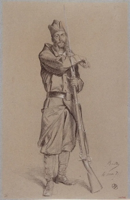 Portrait De G Fouret Pendant Le Siege De Paris
