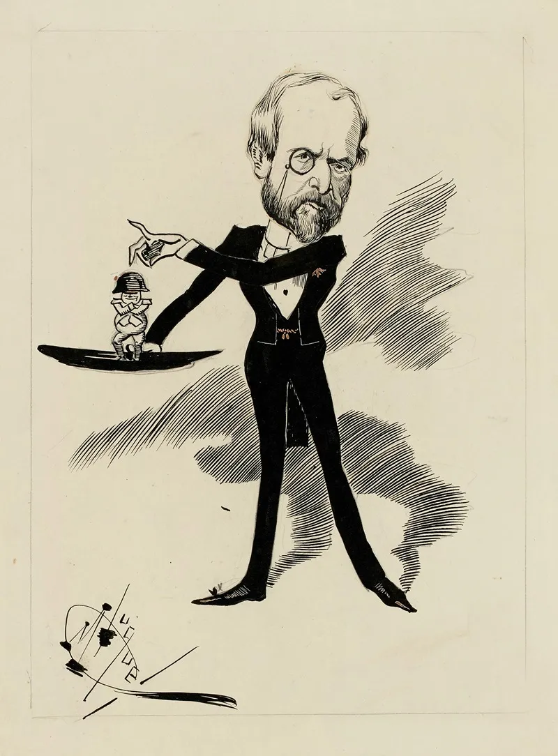 Portrait De Hippolyte Taine by Manuel Luque - Canvas Print