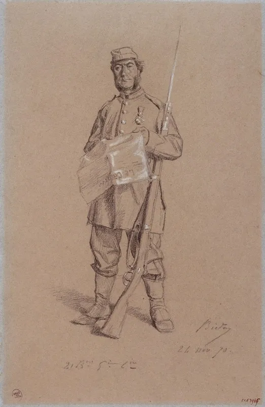 Portrait De M Goumy Pendant Le Siege De Paris